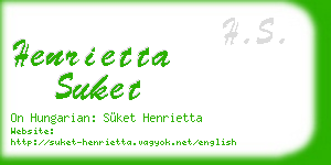 henrietta suket business card